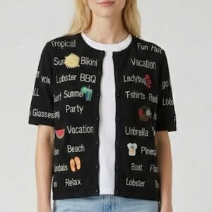 3D Cotton Knit Teacher Sweater Vacation Summer Size Large Tabi